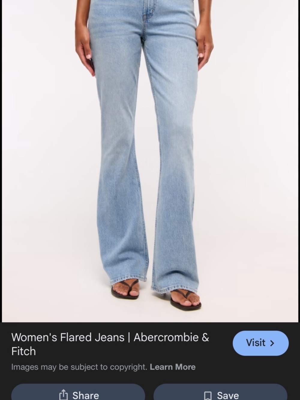Abercrombie & Fitch Light Blue Flared Jeans